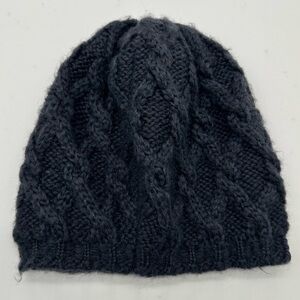 Wooden Ships Cable Knit Wool Blend Beanie Gray